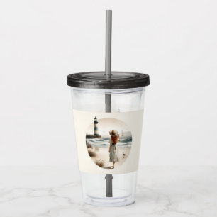 Vaso Acrílico Paseo por el faro marítimo
