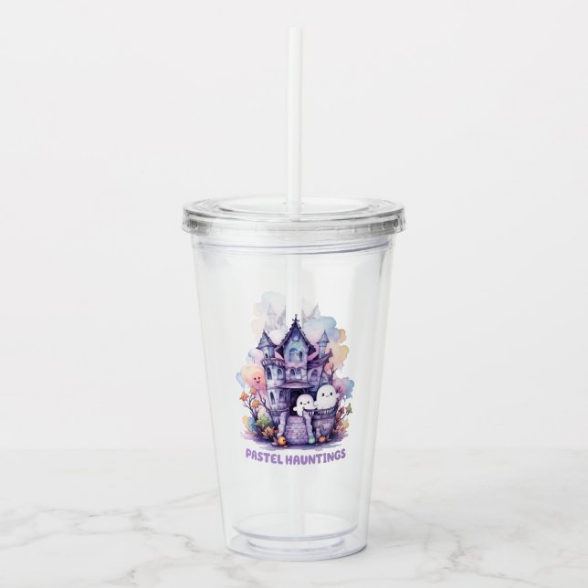 Vaso Acrílico Pastel Hauntings (Anverso)