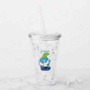 Vaso Acrílico Pato gracioso con personalizado bailarín de paragu
