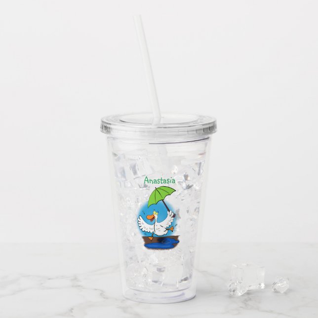 Vaso Acrílico Pato gracioso con personalizado bailarín de paragu (Anverso (hielo))
