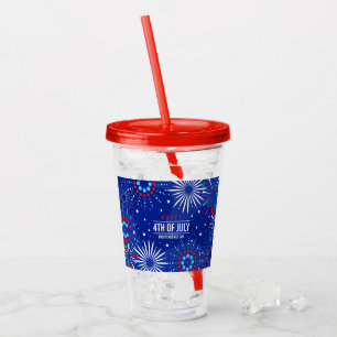 Vaso Acrílico Patriótico 4 de Julio Tumbler Acrílico