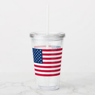 Vaso Acrílico Patriótico de Tumbler de Acrílico de Bandera de Es