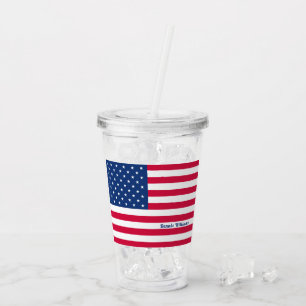 Vaso Acrílico Patriótico personalizada el americano de la