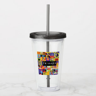 Vaso Acrílico Patrón de amigos icónicos™
