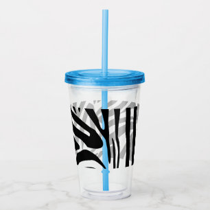 Vaso Acrílico Patrón de cebra