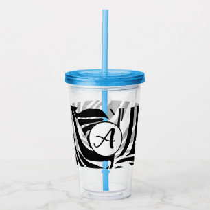 Vaso Acrílico Patrón de cebra