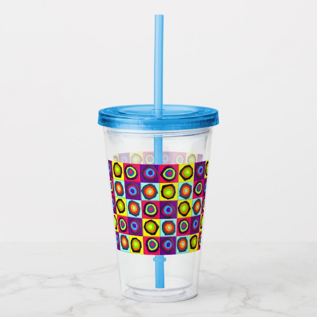 Vaso Acrílico patrón de círculos (Anverso)