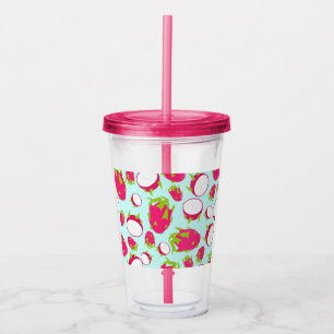Vaso Acrílico Patrón de fruta dragón