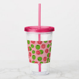Vaso Acrílico Patrón de frutas de guayaba