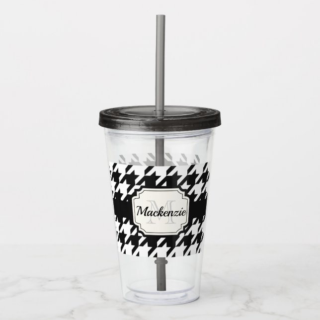 Vaso Acrílico Patrón de Houndstap (Anverso)