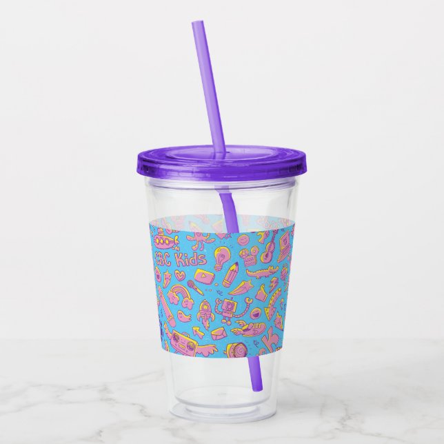 Vaso Acrílico Patrón de niños CBC (Izquierda)