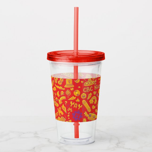 Vaso Acrílico Patrón de niños CBC (Anverso)
