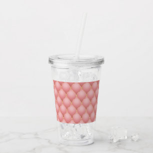 Vaso Acrílico Patrón de oro de oro rosa rosa rosa de Rubor de lu