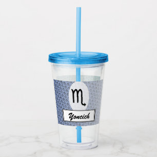 Vaso Acrílico Patrón de símbolo de escorpio zodiaco por Kenneth 