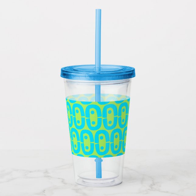 Vaso Acrílico patrón moderno colorido (Anverso)