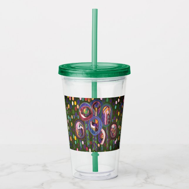 Vaso Acrílico Patrón ovalado (Anverso)
