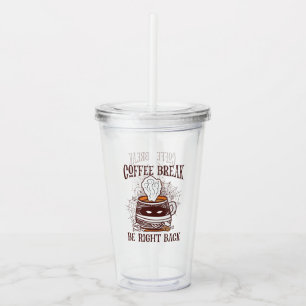 Vaso Acrílico Pausa de café - Tema de Halloween