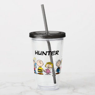 Vaso Acrílico Peanuts Gang Group Lineup Añadir su nombre