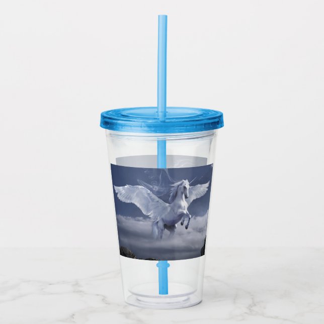 Vaso Acrílico Pegasus en vuelo (Anverso)