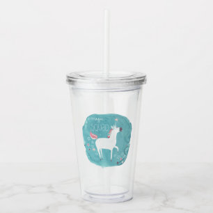 Vaso Acrílico Pelotón mágico del unicornio
