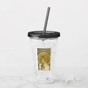 Vaso Acrílico Penacho del La de Alfonso Mucha