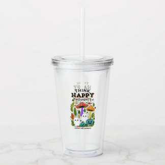 Vaso Acrílico Pensamiento feliz colección Halloween