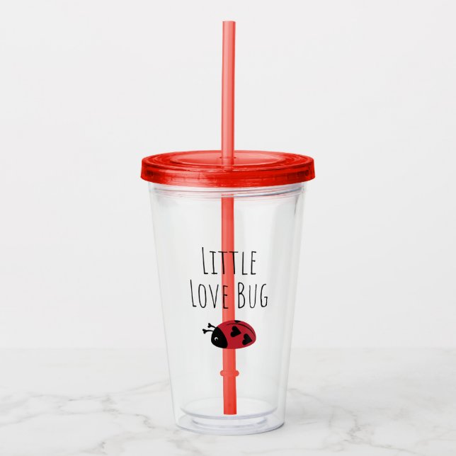 Vaso Acrílico Pequeño Bug de amor - (Anverso)