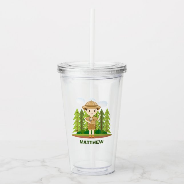 Vaso Acrílico Pequeño Explorador (Anverso)