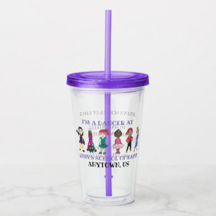 Vaso Acrílico Pequeños bailarines Ballet Tap Jazz Dance Studio S