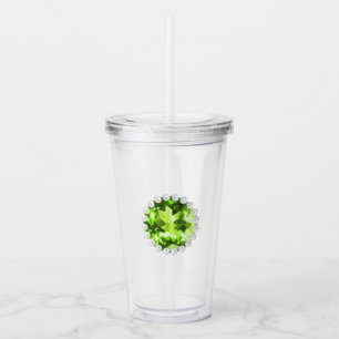 Vaso Acrílico Peridot y Pearls
