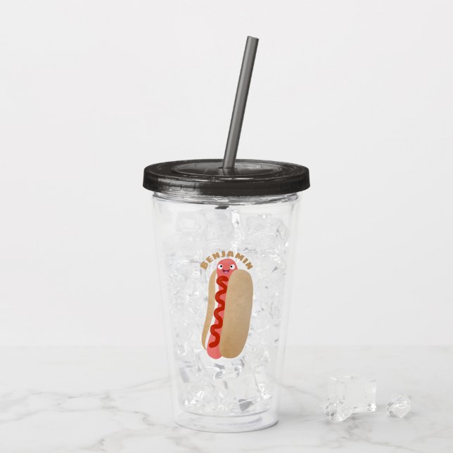 Vaso Acrílico Perro caliente divertido lindo personalizado Weine (Reverso (hielo))