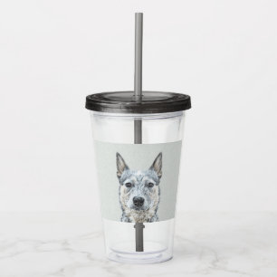 Vaso Acrílico Perro de ganado australiano - Arte de perro origin