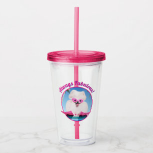Vaso Acrílico Perro De La Piscina En Los Flippers