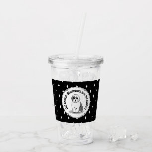 Vaso Acrílico Perro de oveja inglés antiguo de Guay (gris 1) gra