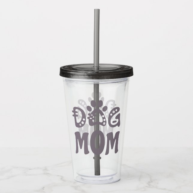 Vaso Acrílico Perro Mamá (Anverso)