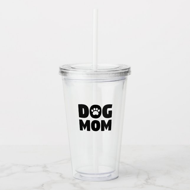 Vaso Acrílico Perro Mamá (Anverso)