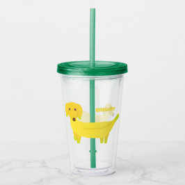 Vaso Acrílico Perros bananeros personalizados