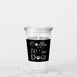 Vaso Acrílico Perros de vino de café Tumbler acrílico