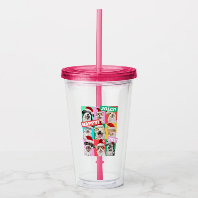 Vaso Acrílico Perros y Gatos con Barba de Santa (Anverso)