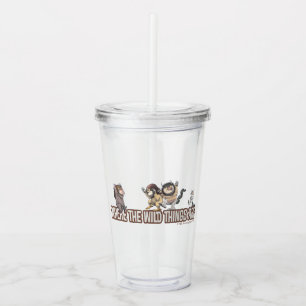 Vaso Acrílico Personajes de Donde viven los monstruos en el logo