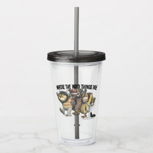 Vaso Acrílico Personajes y logotipo de Where the Wild Things Are