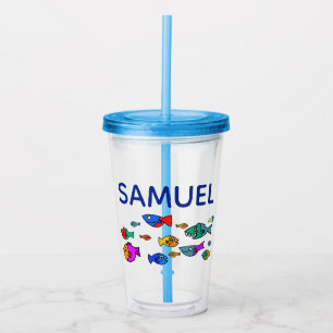 Vaso Acrílico Personaliza la Copa de Tumbler de Pescado