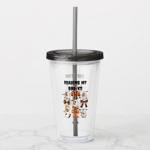 Vaso Acrílico Personaliza un fantasma, libros y murciélagos de H