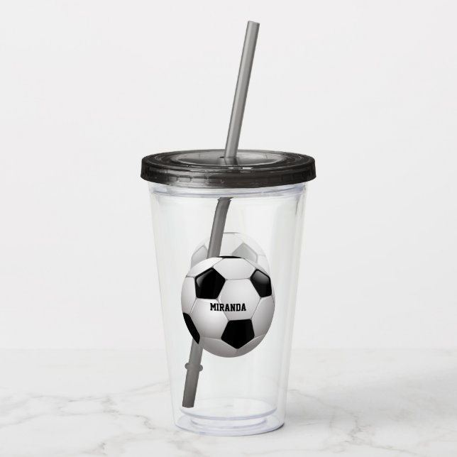 Vaso Acrílico Personalizable Soccer Ball (Reverso)