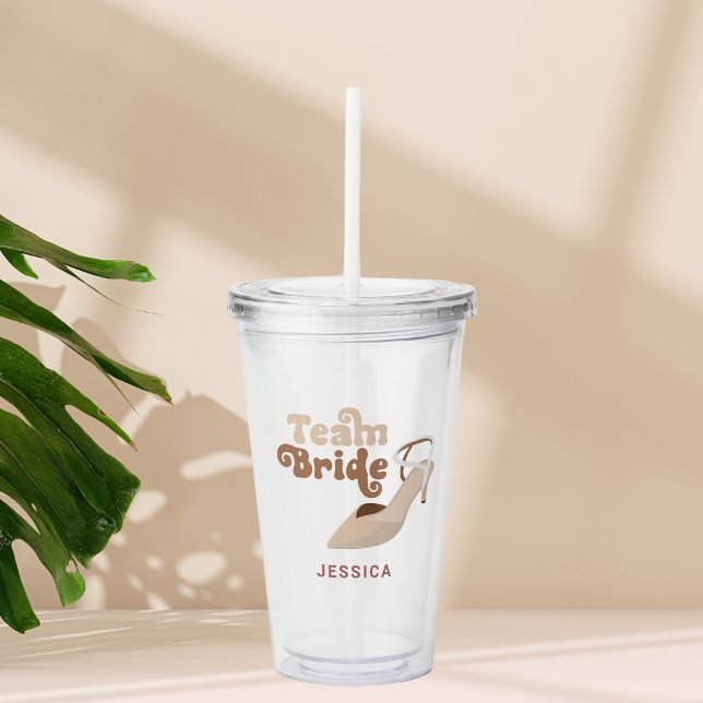 Vaso Acrílico Personalizada la fiesta de novias de un equipo lin (Subido por el creador)