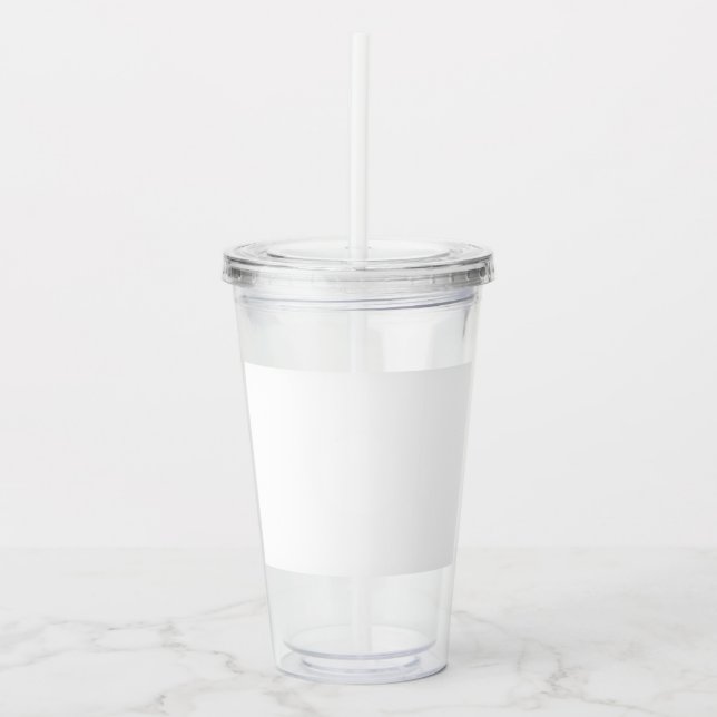 Vaso Acrílico Personalizado 16oz, Transparente (Anverso)