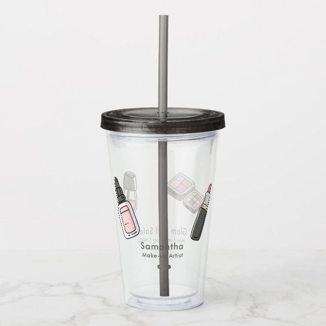 Vaso Acrílico Personalizado Belleza Profesional Tumbler Acrílico (Anverso)