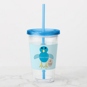 Vaso Acrílico Personalizado Blue Birthday Boy Chick