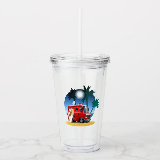 Vaso Acrílico Personalizado Camper (Anverso)