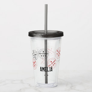 Vaso Acrílico Personalizado de Alto Secreto